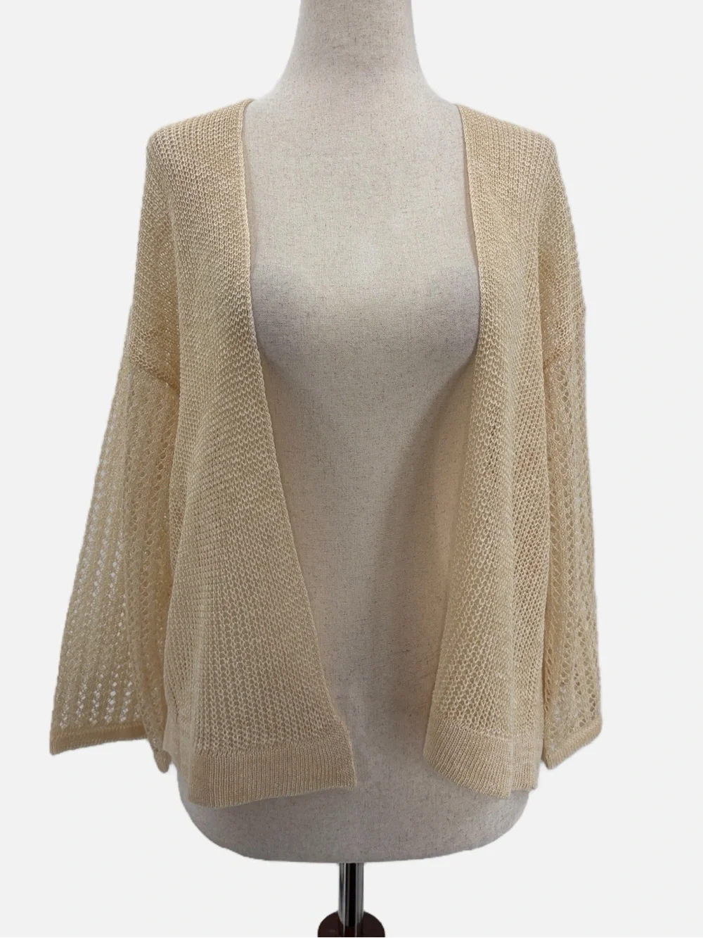 Anthropologie Do Everything in Love Ivory Open Knit Cardigan One Size/ALL  NWT